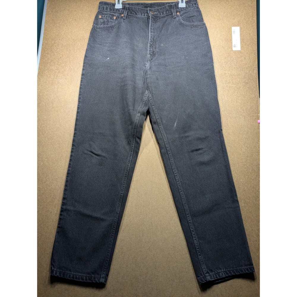 Levis 550 Relaxed Fit Tapered Leg Jeans Faded Black Vintage 90s Mens 14 Reg M